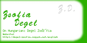 zsofia degel business card